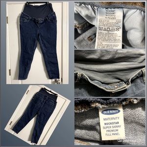 BNWOT || Old Navy Rockstar Full Panel Maternity Jean || Size 16 Short